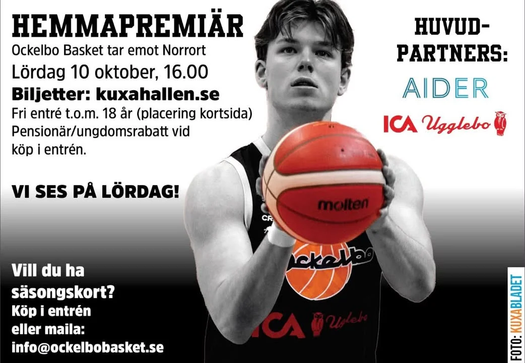Bild från Ockelbo Baskets Facebookinlägg