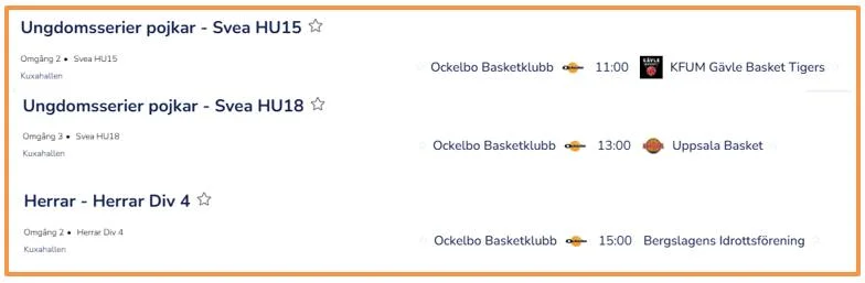 Bild från Ockelbo Baskets Facebookinlägg